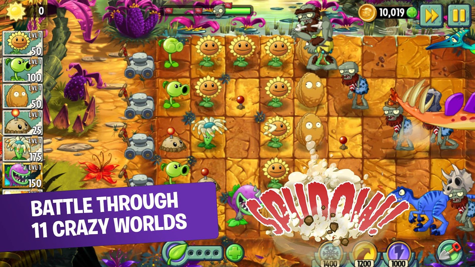 Plants vs Zombies 2 (Mod Money) siêu hay cho android
