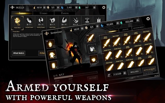 Hack Shadow of Death: Dark Knight (Mod Money) - Game chặt chém hay